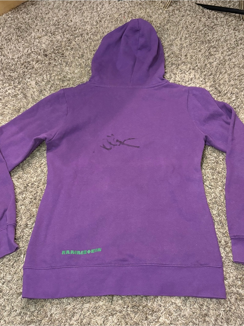 Promodoro Rammstein Purple Graphic Hoodie Signed by Till Lindemann Size Medium - Picture 4 of 6